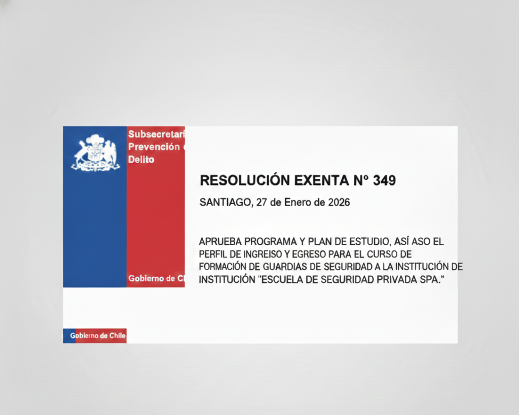 Acreditación Subsecretaria de prevención del Delito - Escuela de Seguridad Privada